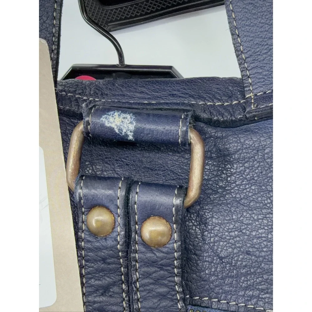 CIVICO 93 Vintage Leather Backpack 3420 Blue Made in Italy